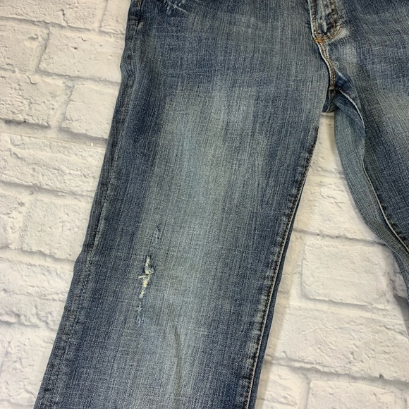 Vigoss Bootcut Flap distressed Jeans Size 11 Medium wash denim Stretch - Picture 9 of 14